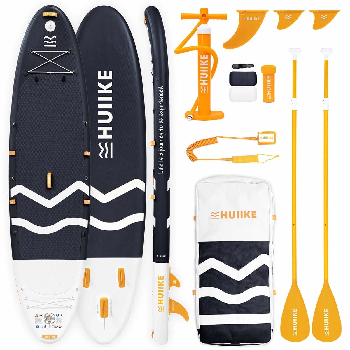 Huiike SUP 2 Personen, Vinnen Stand Up Paddle, 365×89 cm, max 170 kg