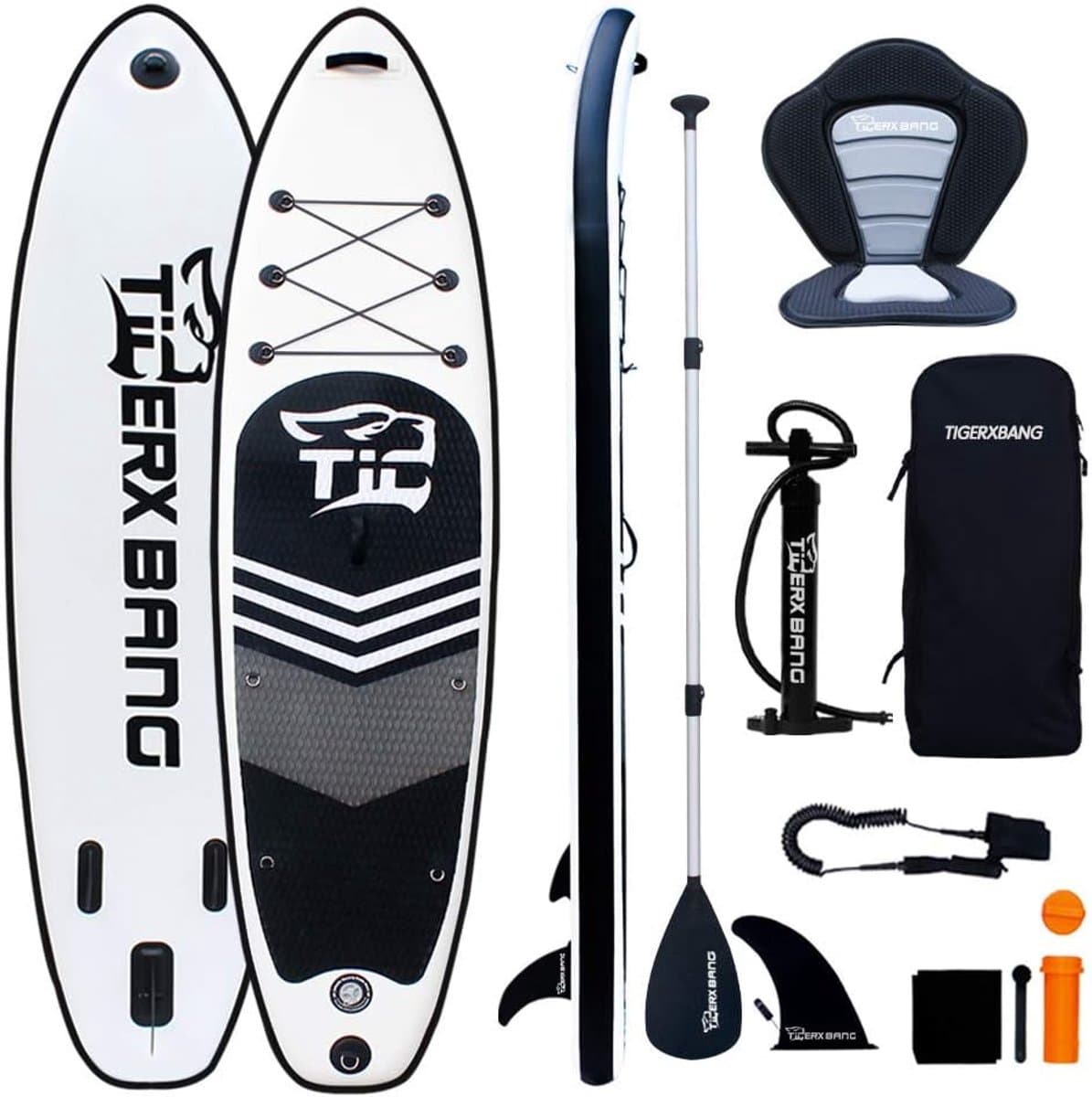 Opblaasbaar Stand Up met Kajakzitting Full Kit, 320×82 cm