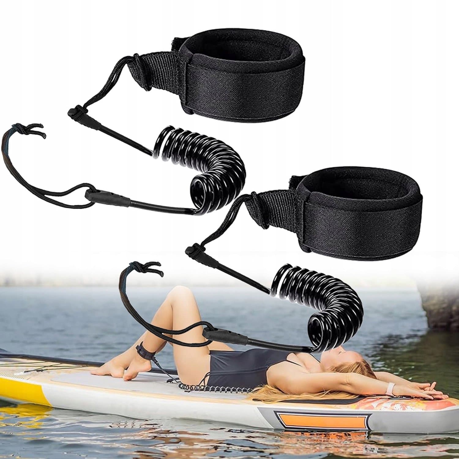 Merkloze SUP Veiligheidskabel Enkelband, 3m Lang