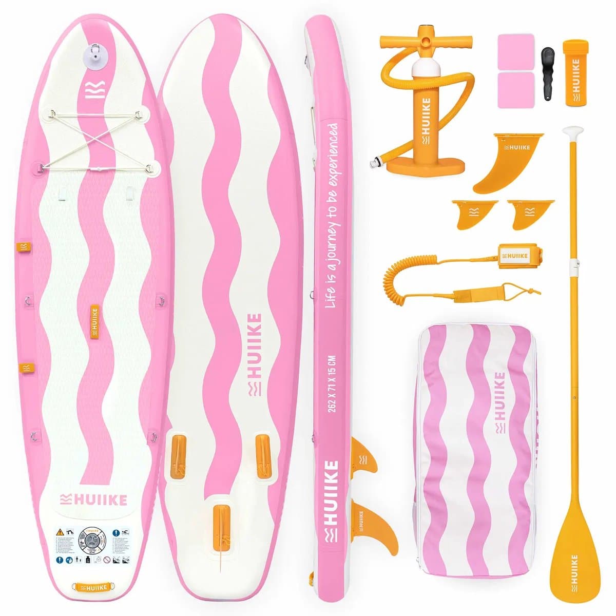 Huiike SUP voor Kinderen, Vinnen Stand Up Paddle, 262×71 cm, max 80 kg