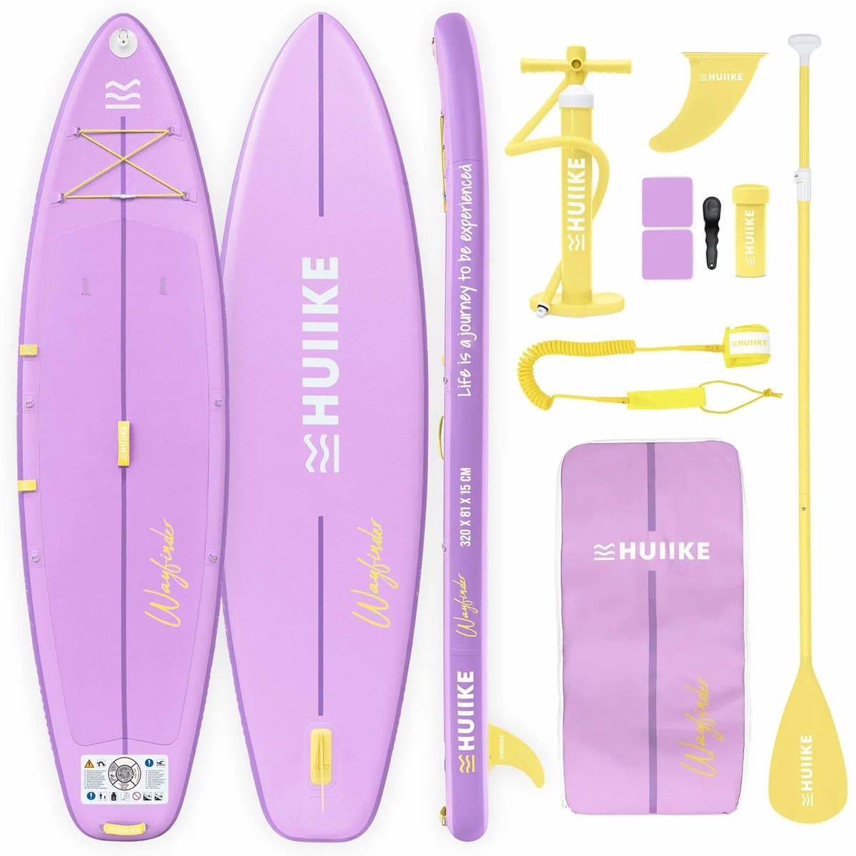 Huiike SUP Touring, Vinnen Stand Up Paddle Hoge, 320×81 cm, max 130 kg