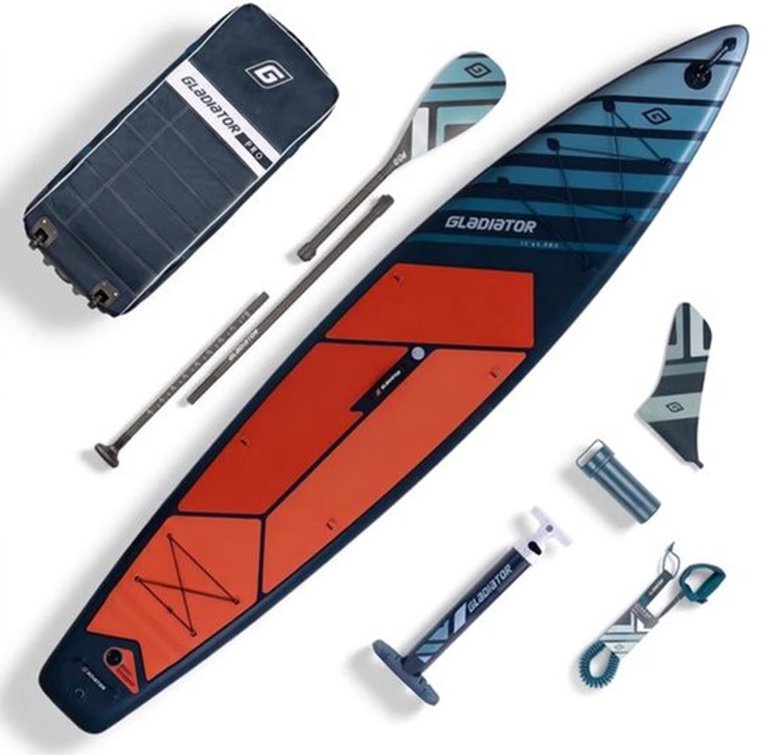Opblaasbaar SUP Marineblauw En Oranje Dikte, 384 cm