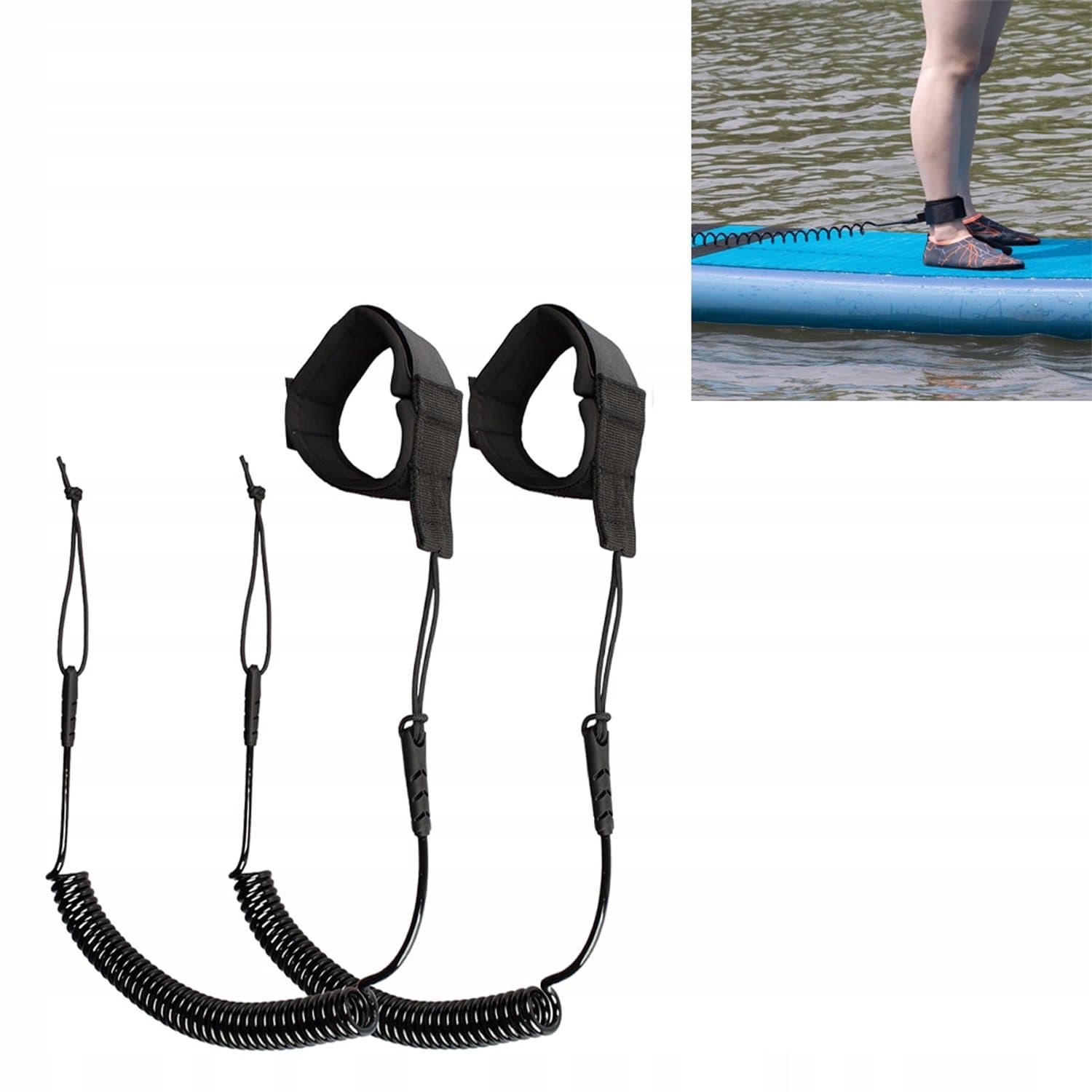 Merkloze SUP Leash Verstelbare Enkelband voor Surfen en Watersport