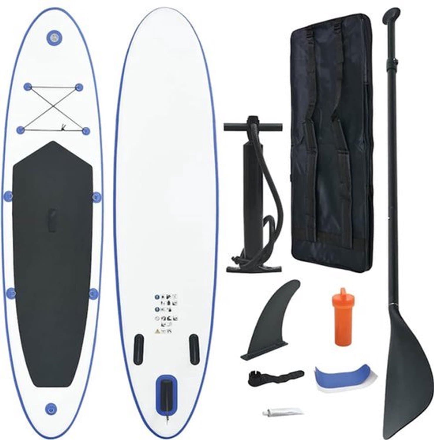 Opblaasbaar SUP Blauw Wit 12,8 Kg Kunststof, 360 cm