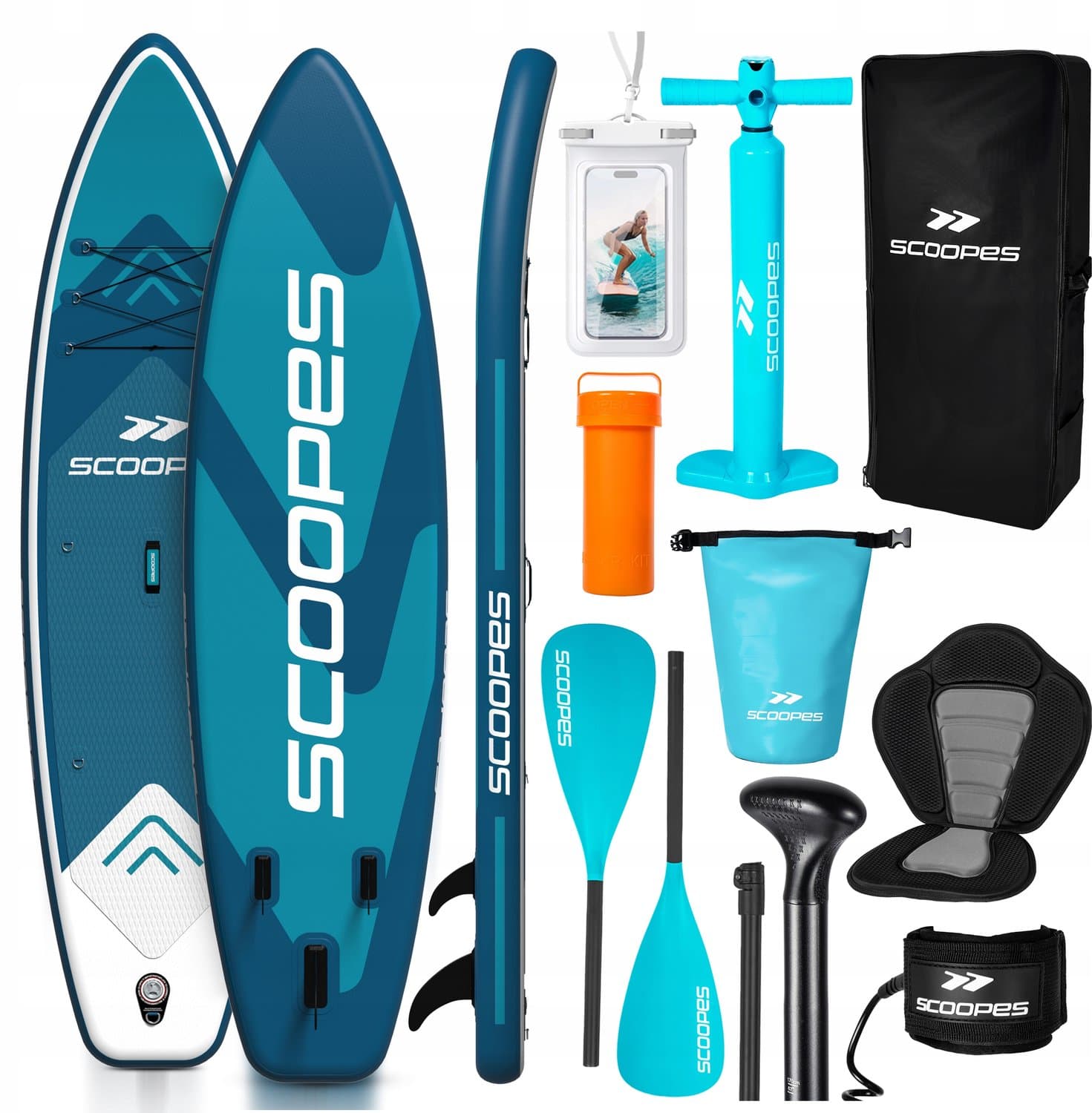 Opblaasbare SUP met Kajakstoel & Pomp, 320 cm