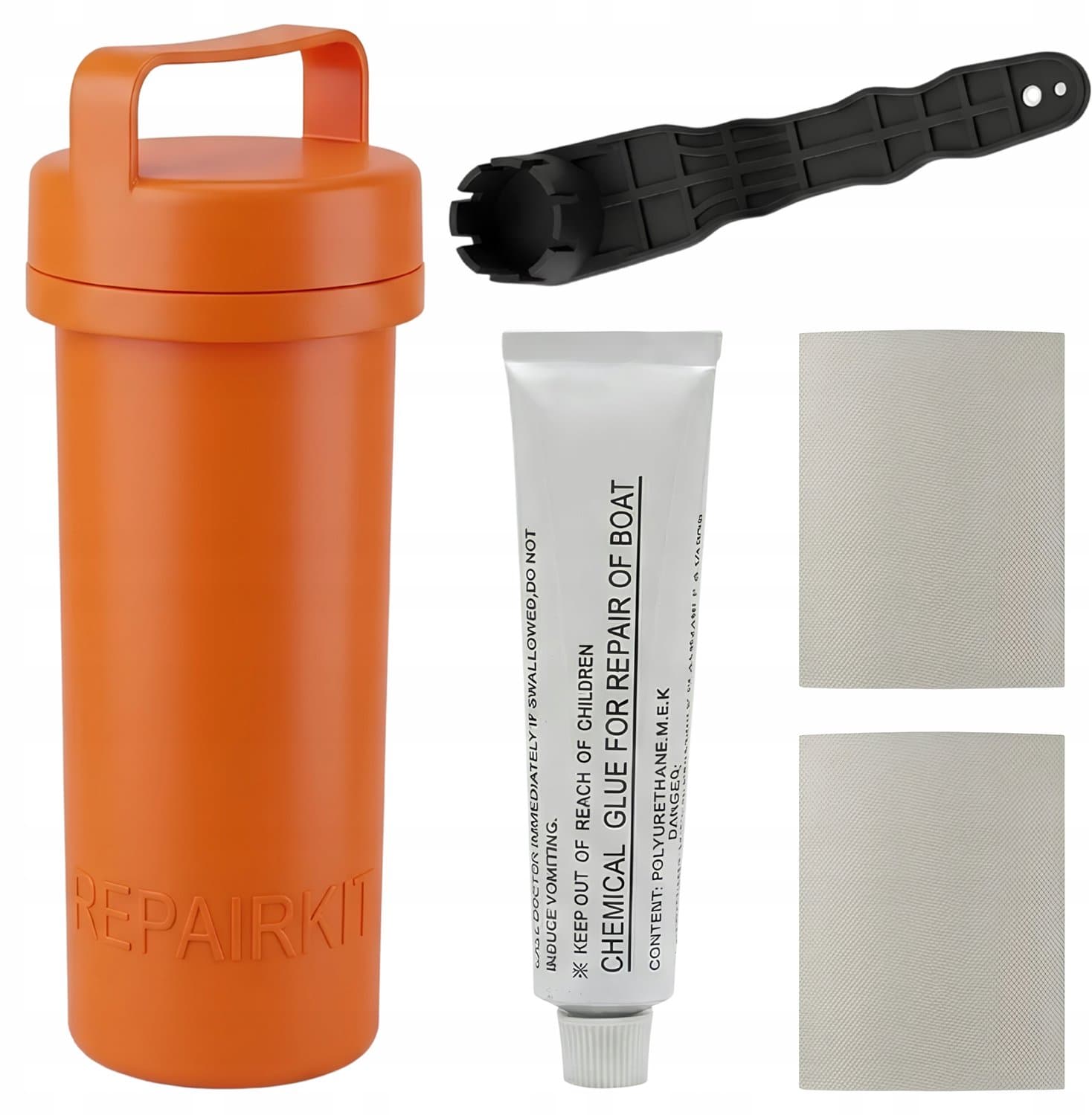 Reparatieset SUP Plakker, Lijm & Ventielsleutel