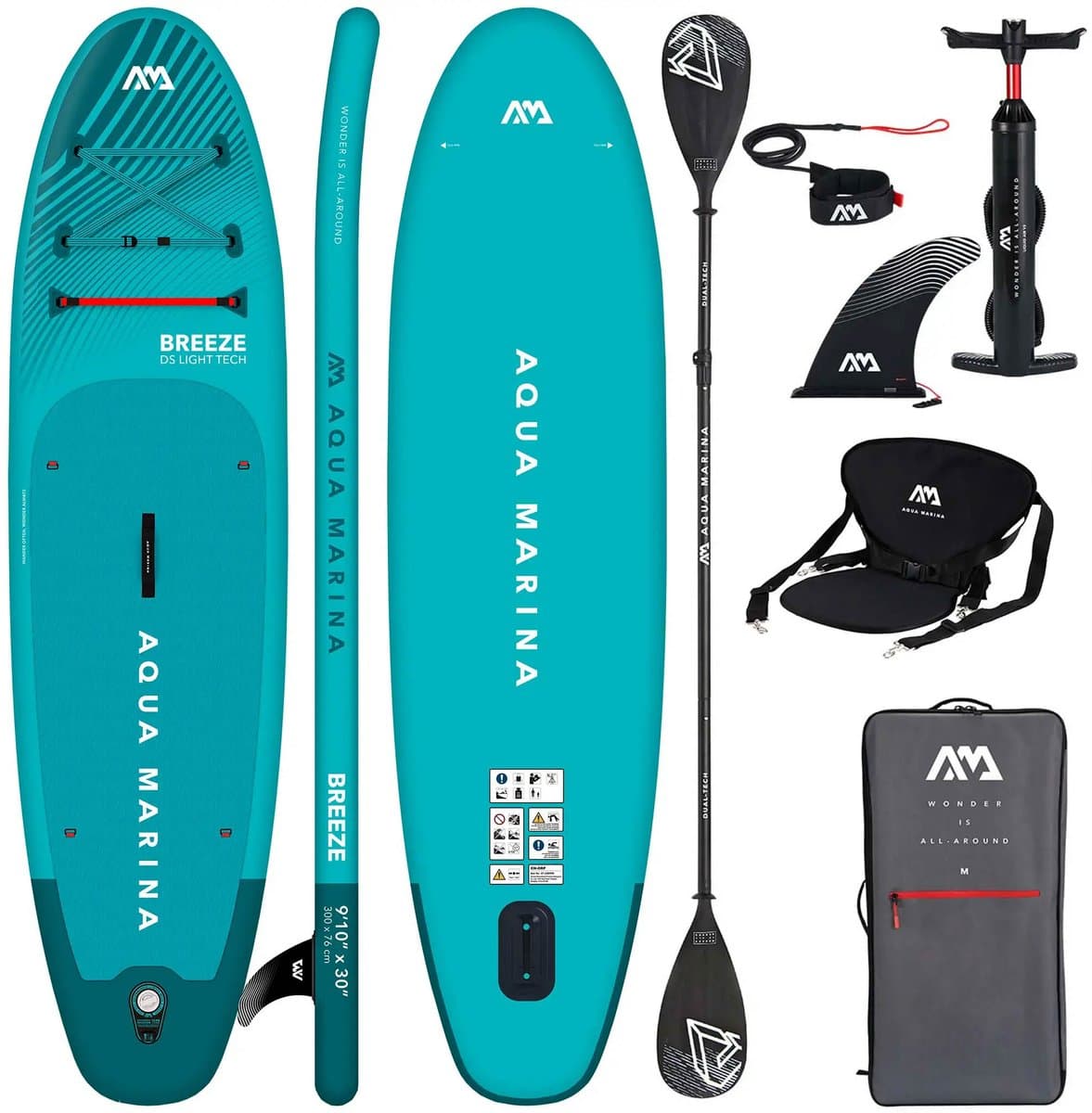 Aqua Marina Breeze 9'10" Blue SUP Combo, 9.8'