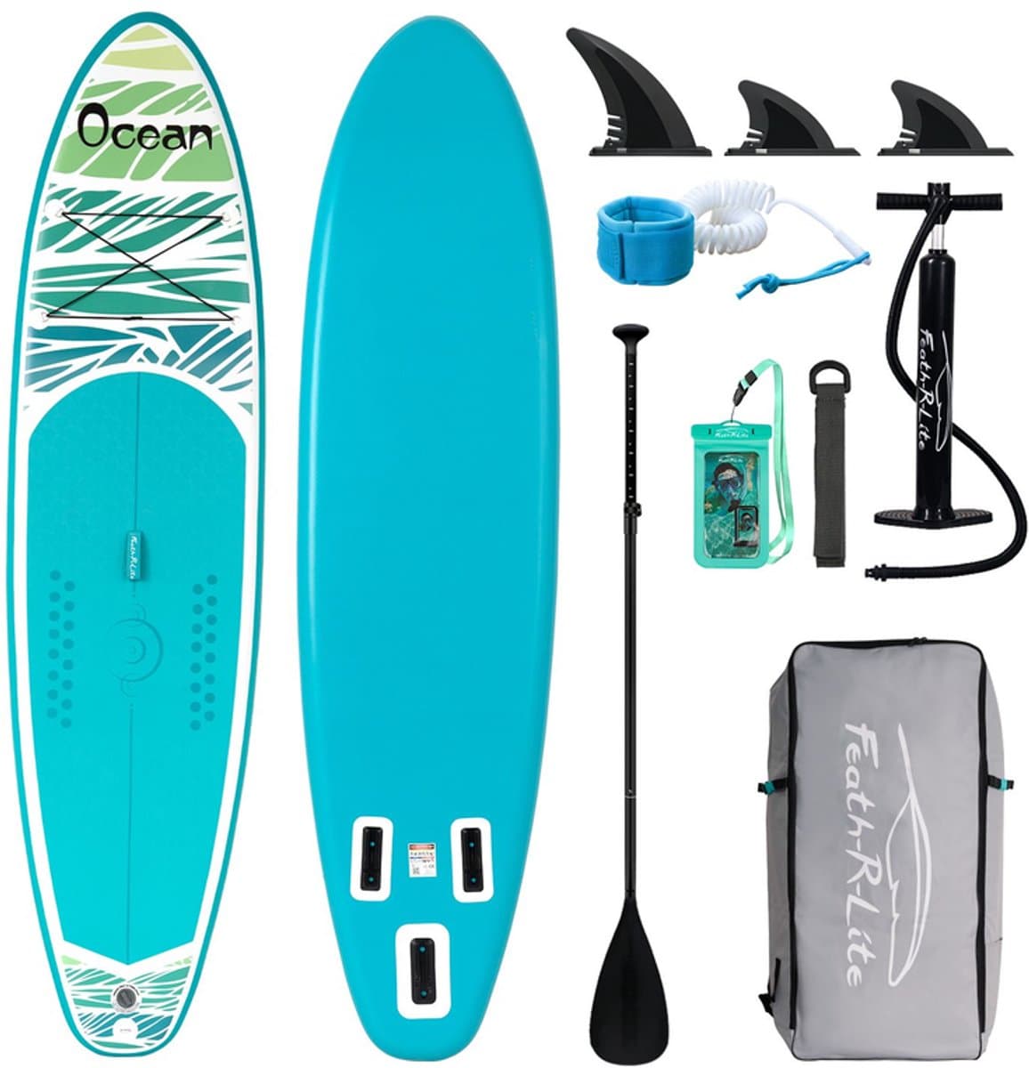 FunWater Stand Up voor volwassenen en beginners, 335×84 cm, max 120 kg