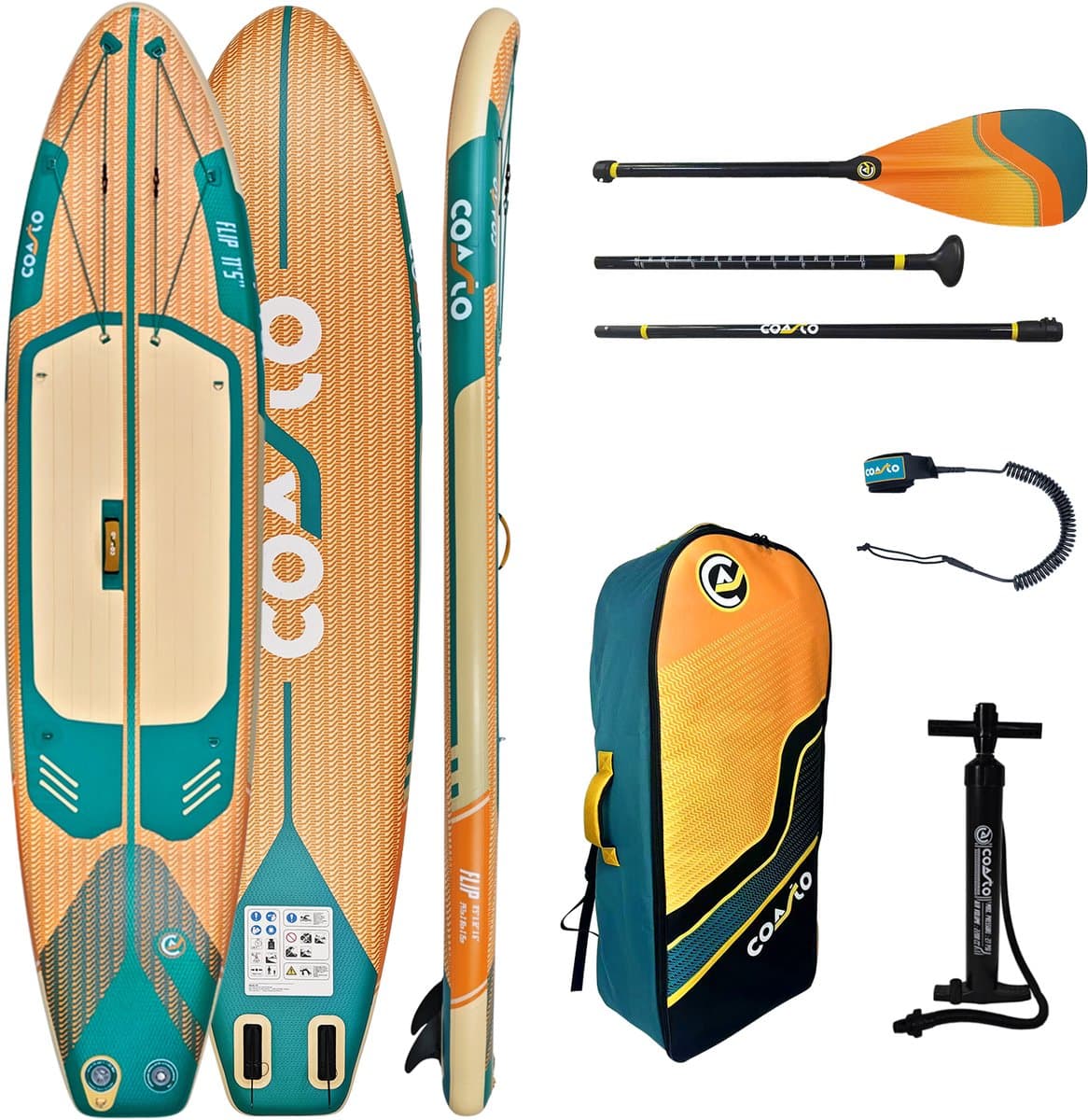 Coasto Flip 11'5 SUP Stabiel en Veelzijdige Sup, 347 cm