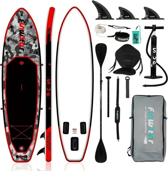 Nivard Sup Board - Opblaasbaar - Supboard - Sup Boards - Paddle - Kayak - 330cm - Rood