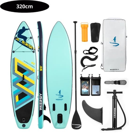 Bovista Sup Board - Opblaasbaar - Supboard - Sup Boards - Paddle - Kayak - 320cm - Turqoise