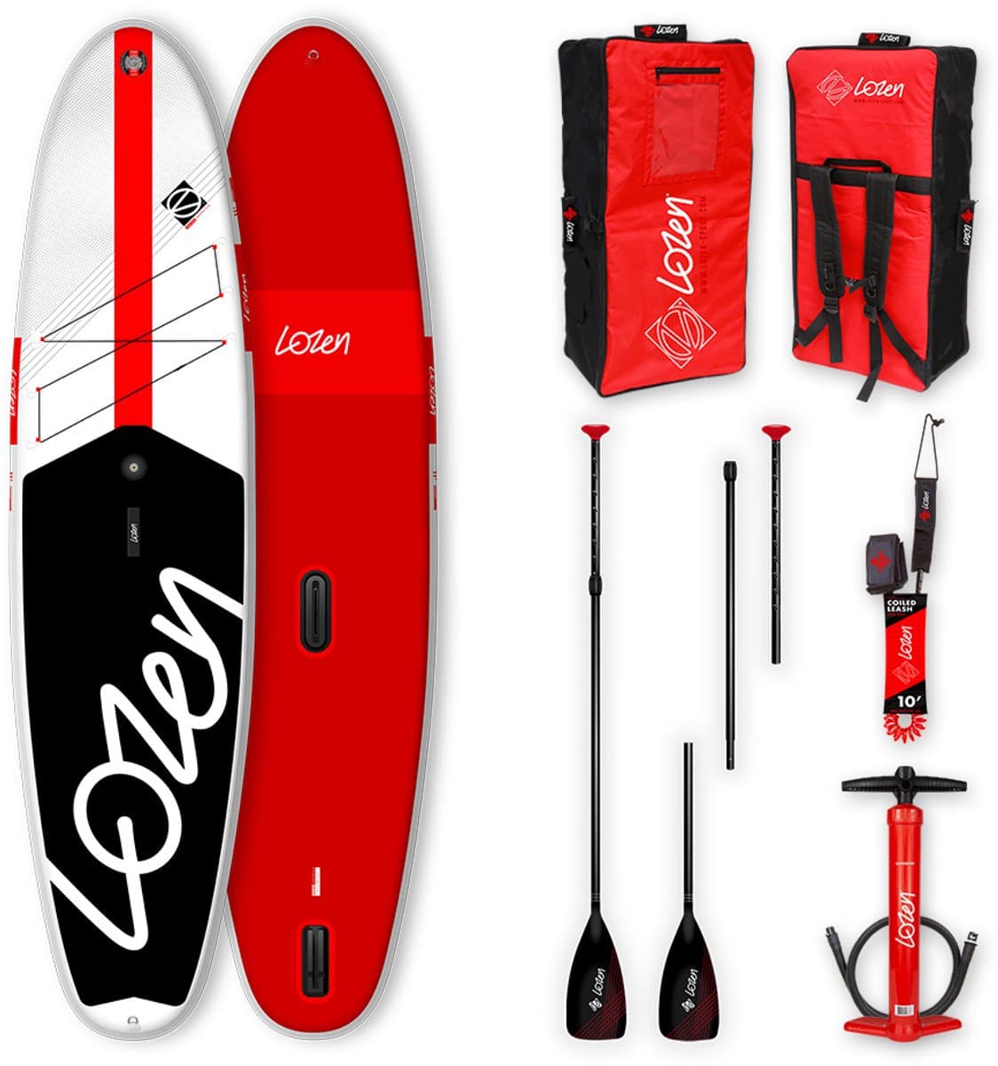 Lozen windsurf en SUP,5 cm 277 liter rood, 335×79 cm