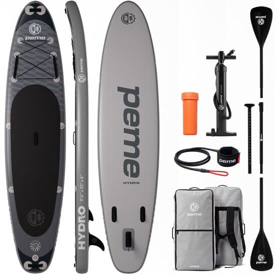 PEME SUP 350 - SUP Board Opblaasbaar - Paddle Board - Complete Set - Max. 166 kg - 350x81cm - Dark Sky