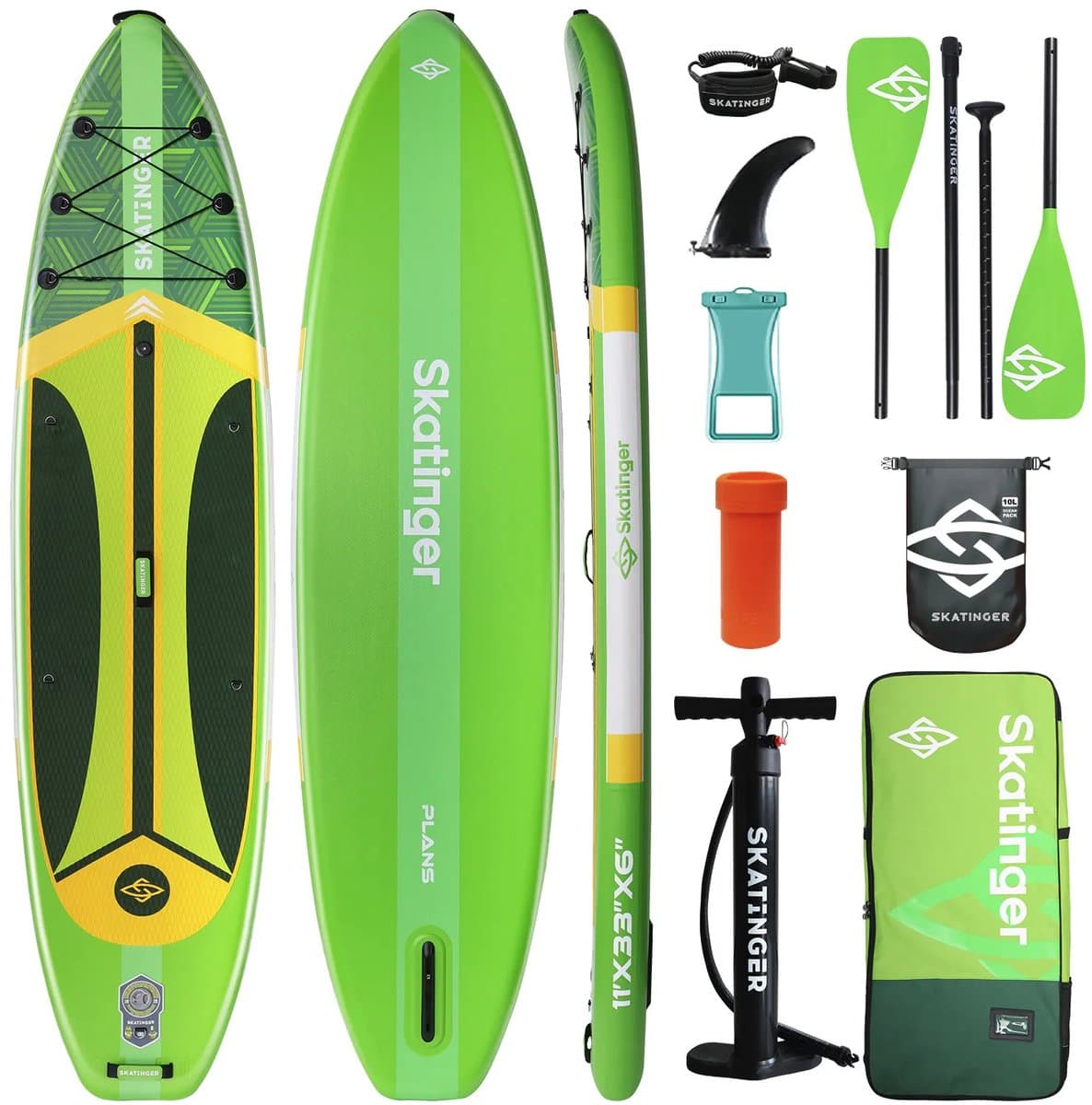 Skatinger Plans green Allround SUP Compleet Pakket