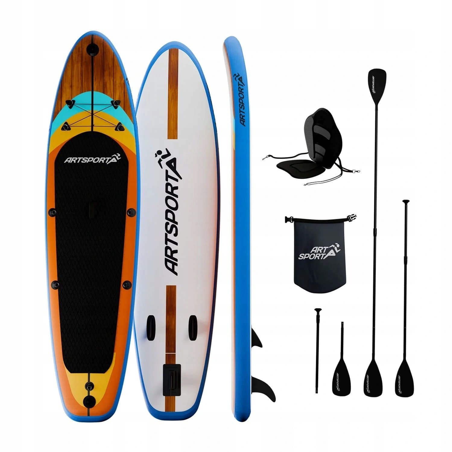 Merkloze SUP met Kajakstoel & Camera Mount, 320 cm