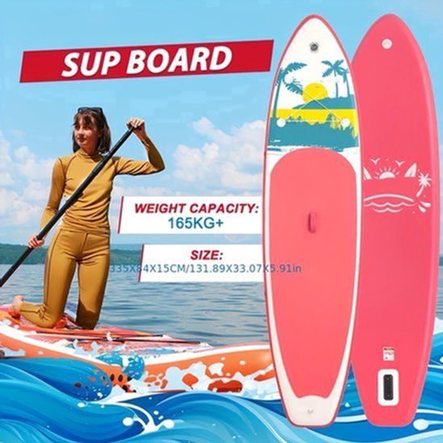 Opblaasbare Stand Up Paddle Board PVC Materiaal