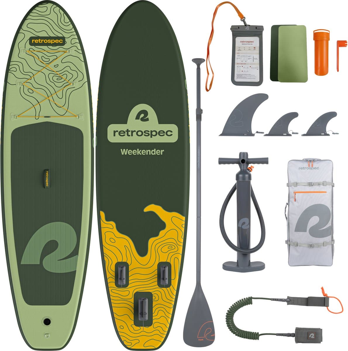 Retrospec SUP Inclusief Peddel, Opbergtas en, 320 cm