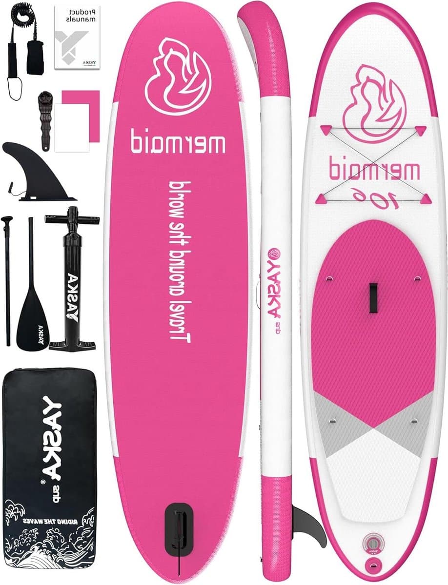 Opblaasbaar SUP Watersport Plezier Roze, 320×81 cm