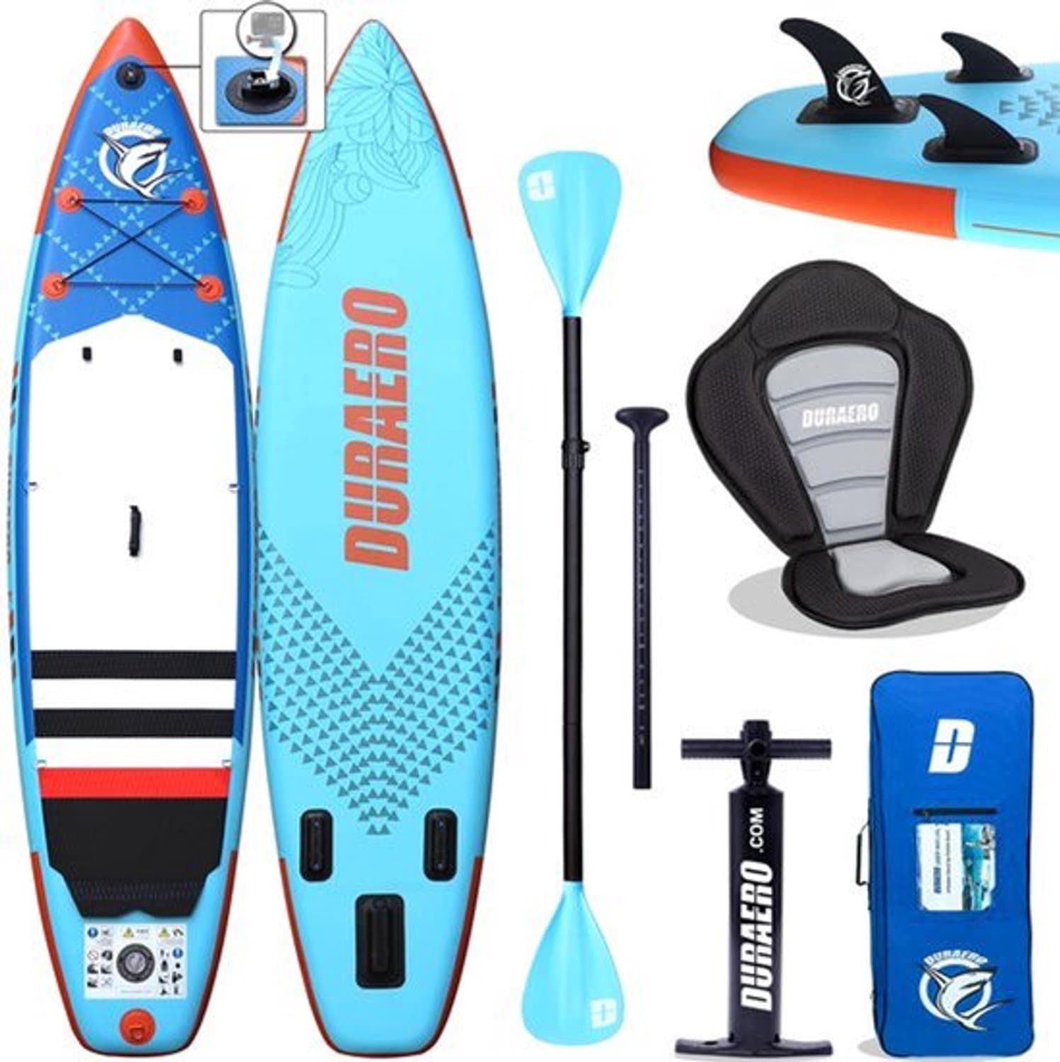Opblaasbaar SUP Donkerblauw 150 Kg Max Gewicht, 330×76 cm, max 150 kg