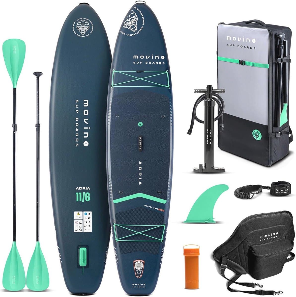 Opblaasbaar 2 in 1 SUP en Kajak, 350×83 cm, max 165 kg
