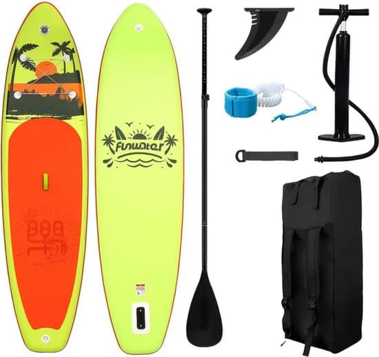 Livano Sup Board - Opblaasbaar - Supboard - Sup Boards - Paddle - Kayak - Geel - 335cm