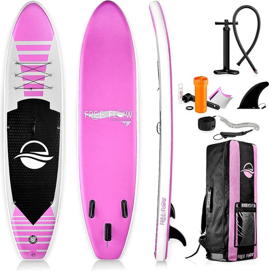 SereneLife SUP board - Antislip Opblaasbare Paddle Board met Peddel, Pomp, Leash en Accessoires