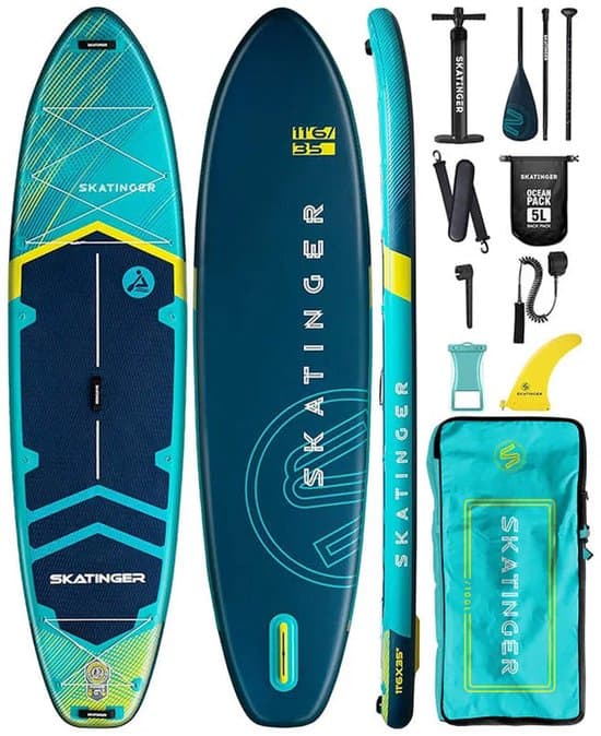 Skatinger Prana Meteor Blue 350x89x15 cm (11'6'') yoga SUP board