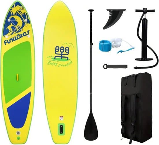Nivard Sup Board - Opblaasbaar - Supboard - Sup Boards - Paddle - Kayak - Geel - 350cm