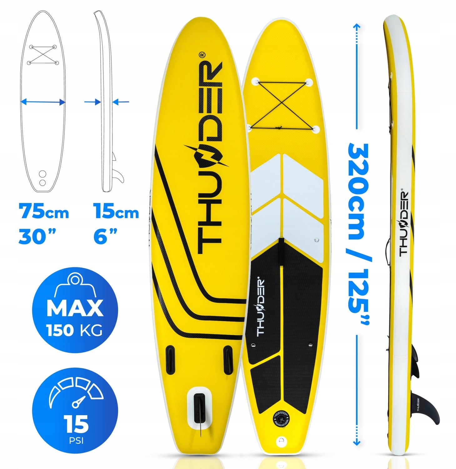 Opblaasbare SUP met Stoel & Peddel Set, 320 cm