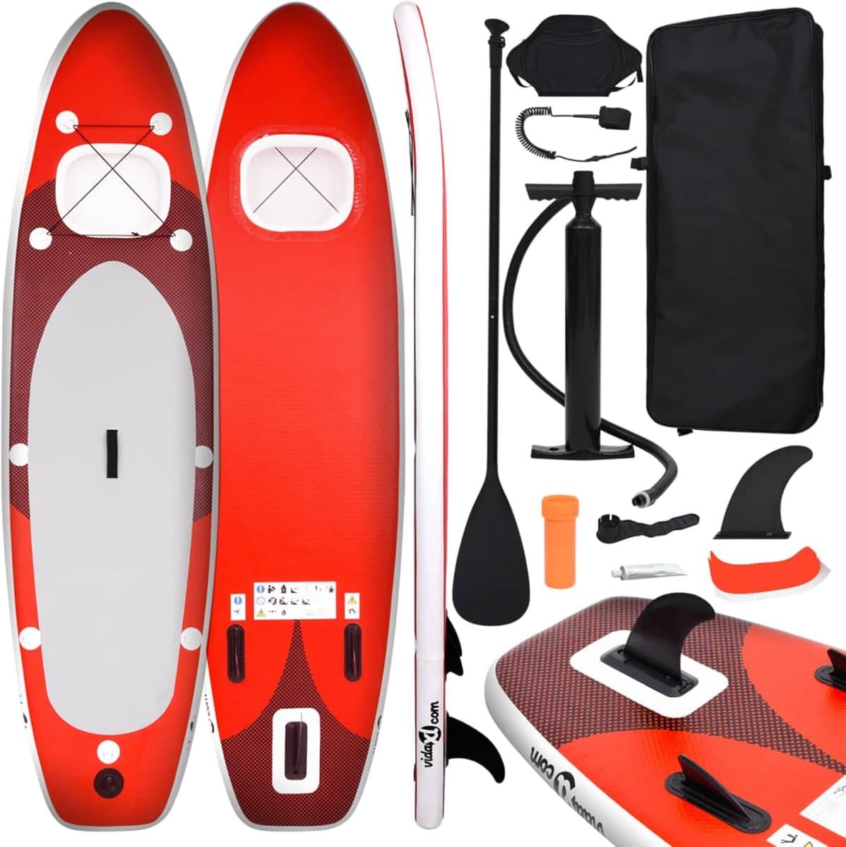 Opblaasbaar Watersport Recreatie Stabiele Rit Rood, 330×76 cm