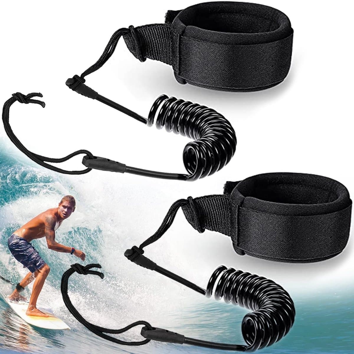 Solidchoice SUP Leash voor Stand Up en Surfboard Set van 2