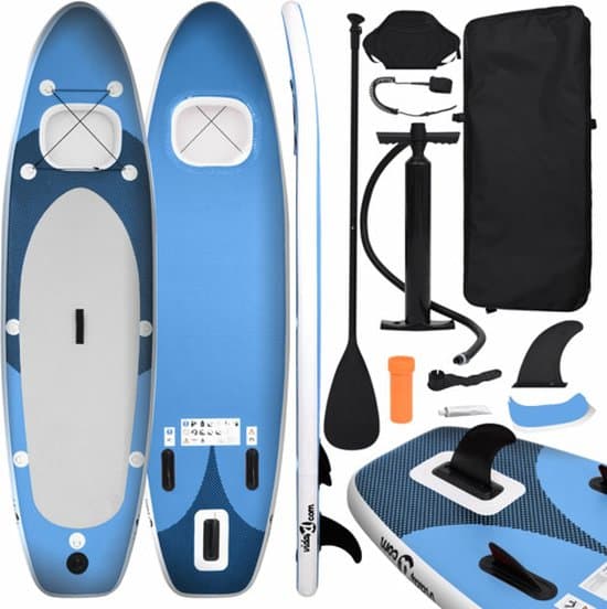 Onbekend vidaXL Stand Up Paddleboardset zeeblauw, 360×81 cm