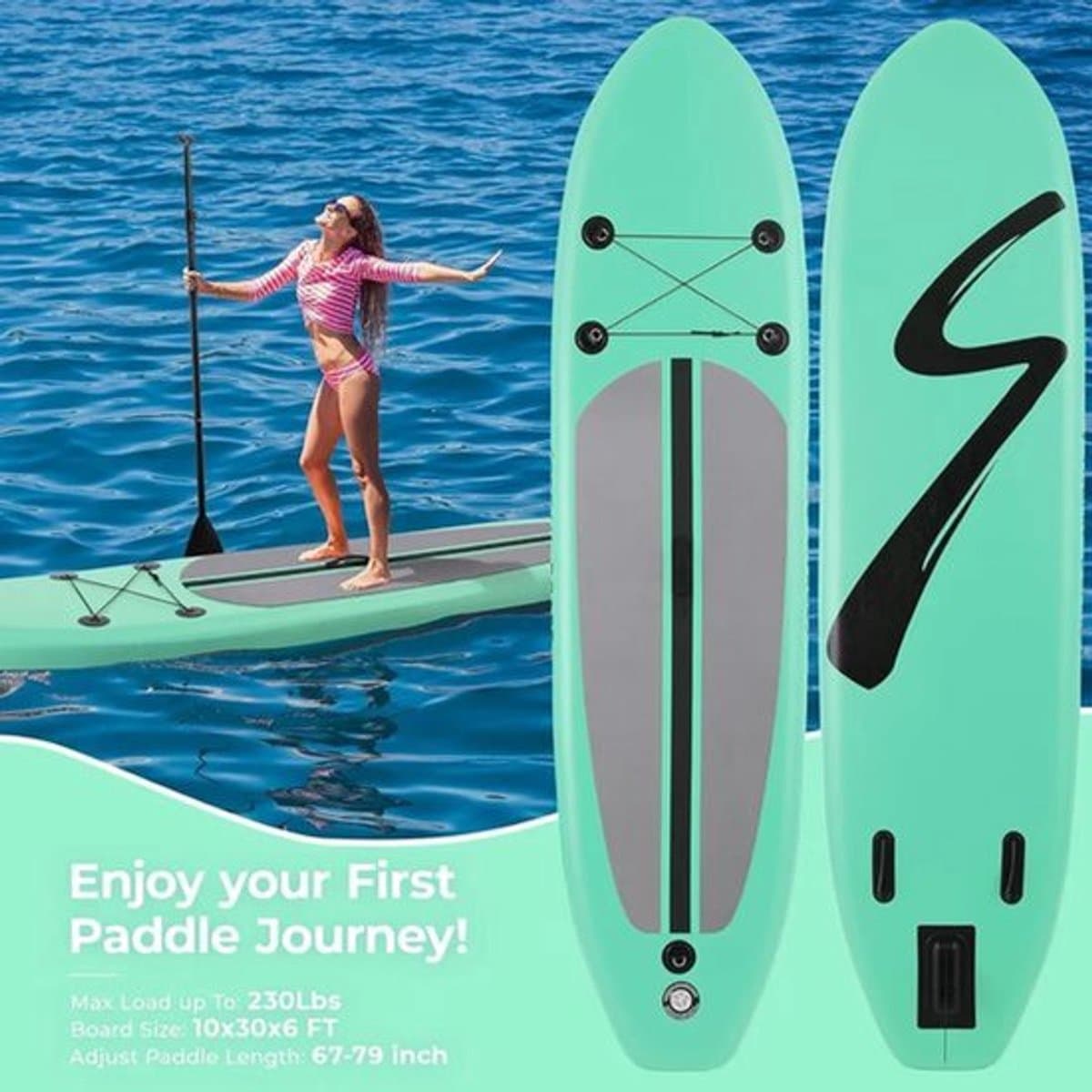 Opblaasbare Peddelboard SUP Surfboard Lichtgewicht & Compact