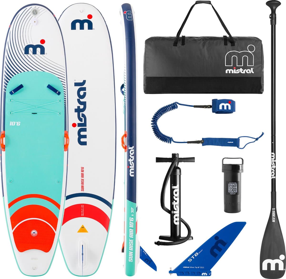 Mistral® Sun Rise Air 10'6 Stabiele Allround SUP, 10.5'
