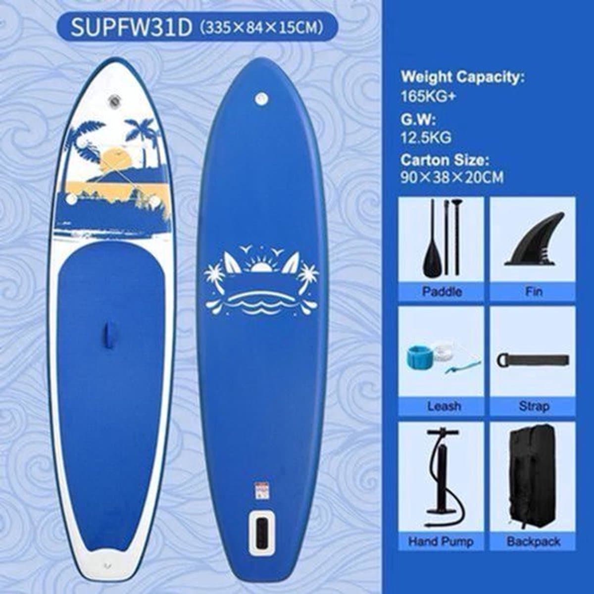 Supboard Sup Ultra Light, 335×84 cm, max 165 kg