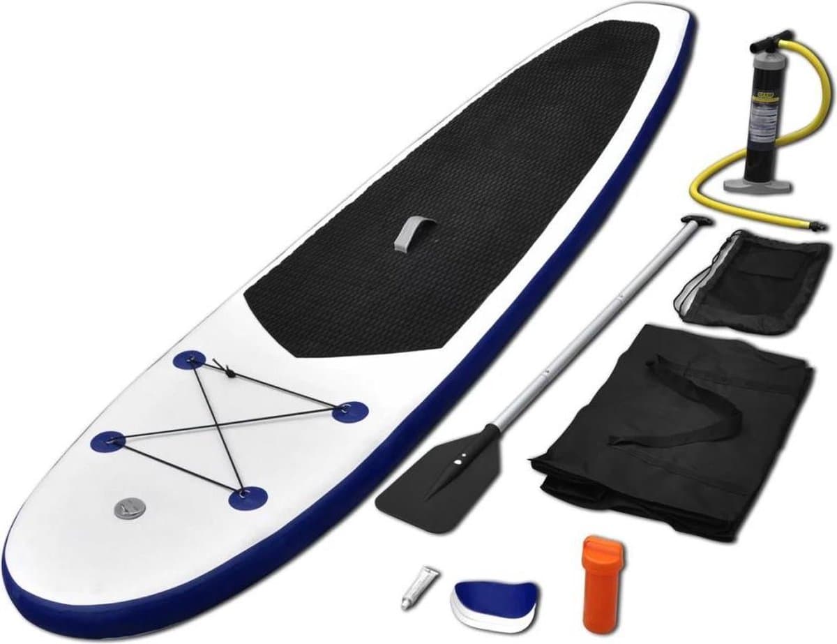 Onbekend vidaXL Stand Up Paddleboardset blauw en wit