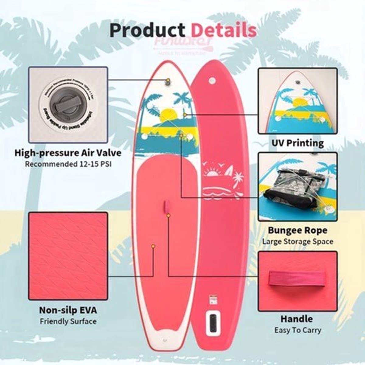 Opblaasbare Stand Up Paddle Board PVC Materiaal