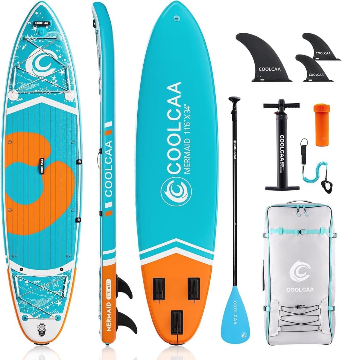 Opblaasbare Stand Up met SUP Draagkracht voor, 354×86 cm, max 210 kg