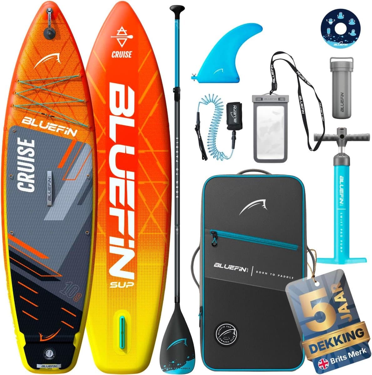SnelShoppen Premium SUP Package Lichtgewicht, 6', 10.7'