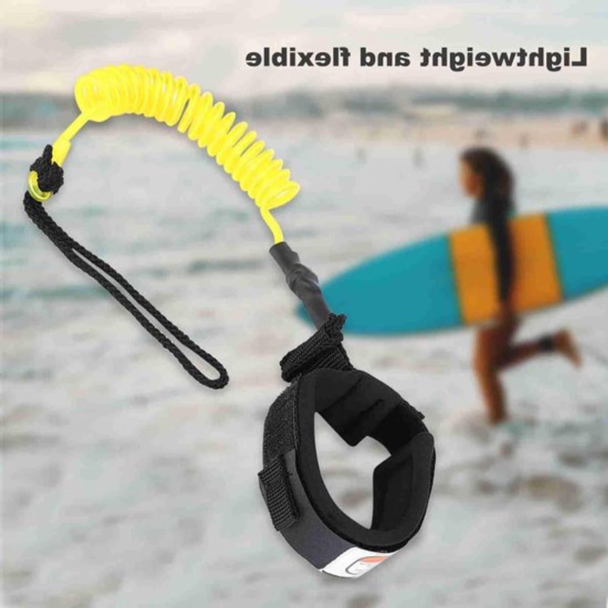 Nikou Surf Line Stand Up Coiled Spring Foot Line Geel