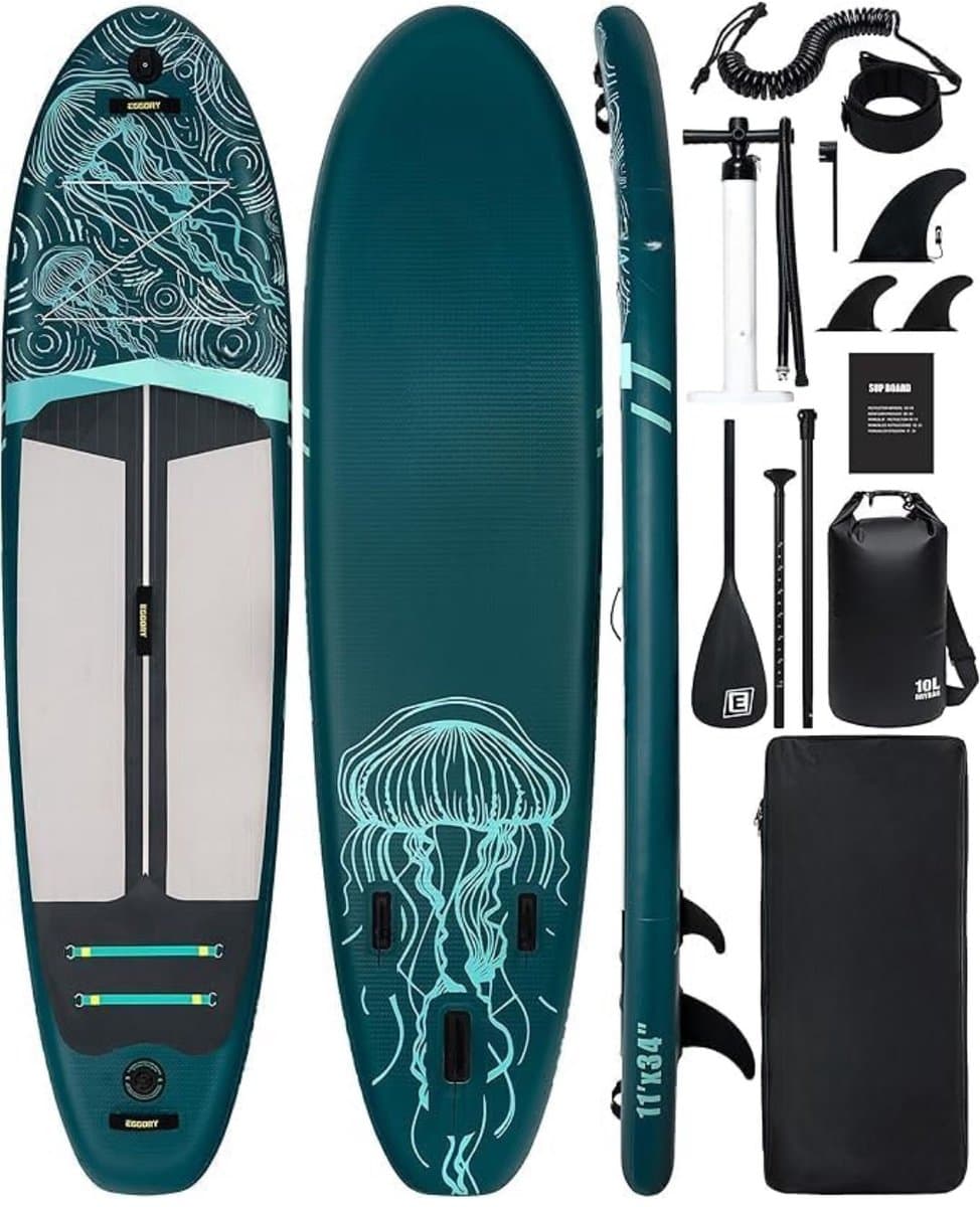 Jcp® SUP Drijvende Peddel Donkergroen, 335 cm