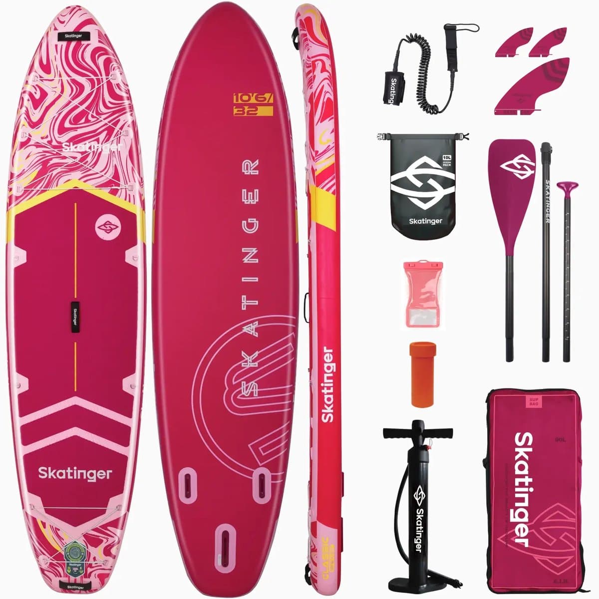 Skatinger Prana 320 Pink (Allround) SUP, 320×81 cm