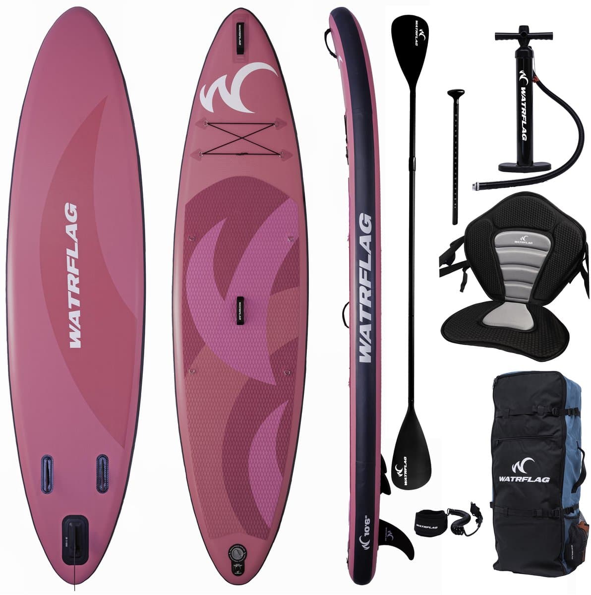Watrflag Glide Pink SUP 10'6'' Set Allround Stand, 320 cm