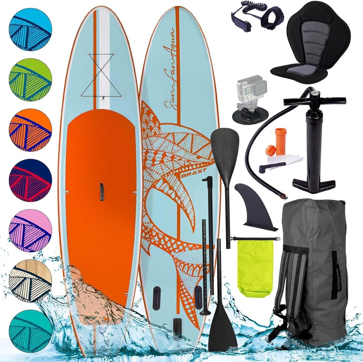 Opblaasbaar SUP voor Stand Up Paddling, 365 cm