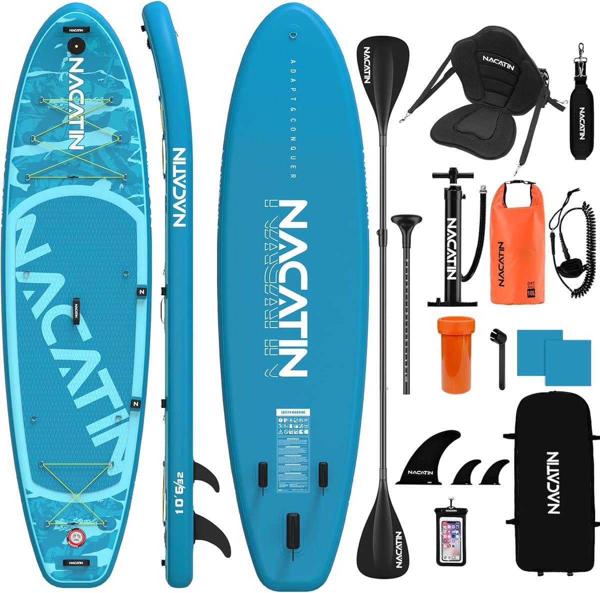 Opblaasbaar SUP Watersport Suppen Zelfnivellerend, 320×81 cm