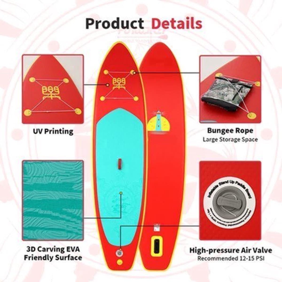 Supboard Sup Kajak Stand, 350×87 cm, max 160 kg