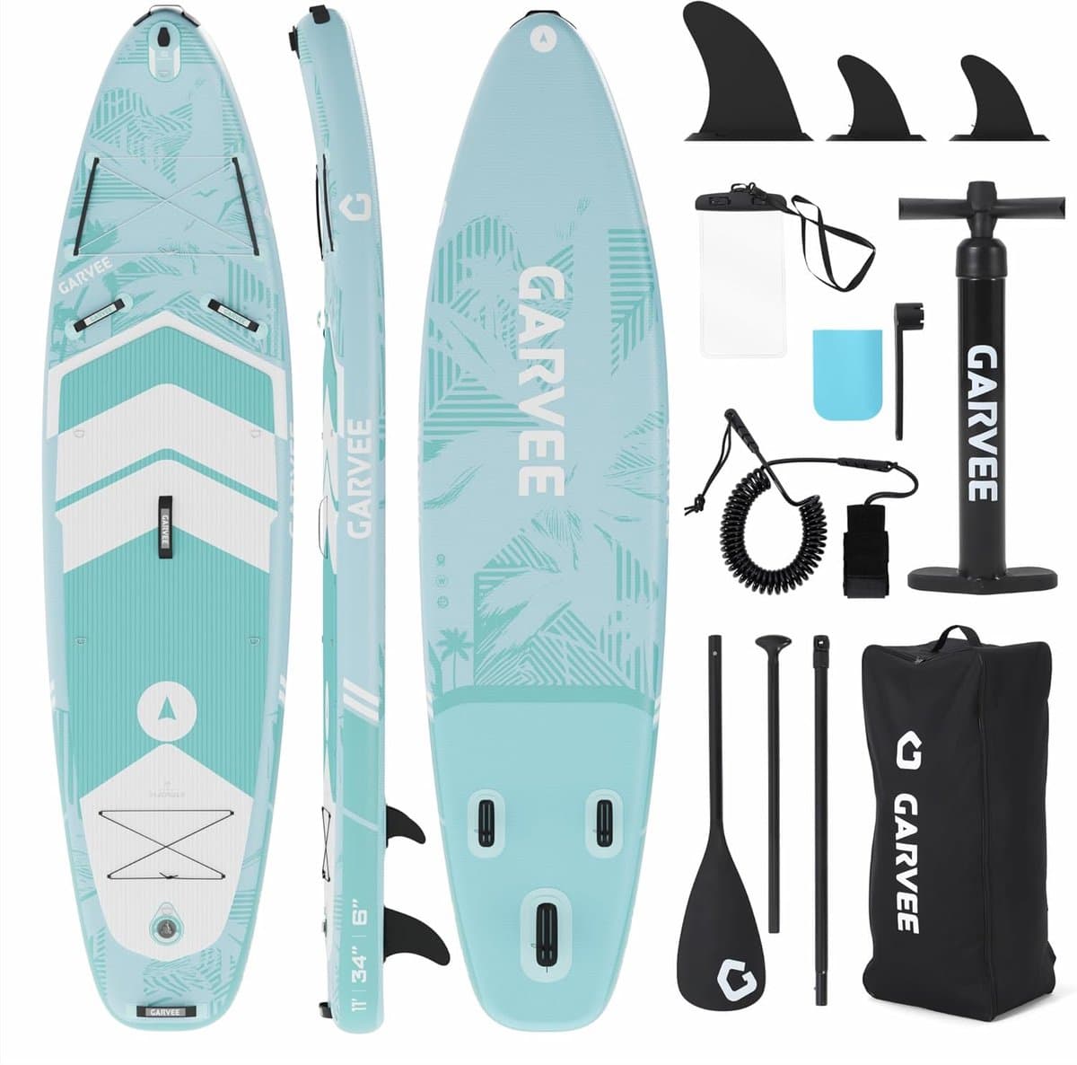 Premium SUP Set Stand Up & Camera Houder, 335×86 cm