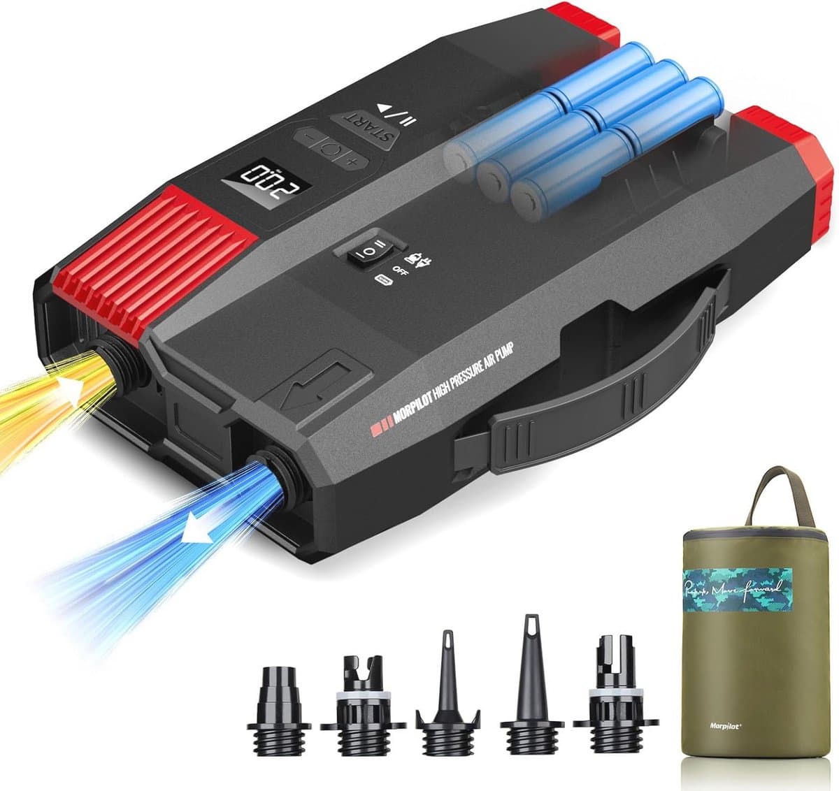 Elektrische SUP Pomp 20PSI Oplaadbare Batterijpomp met Automatische