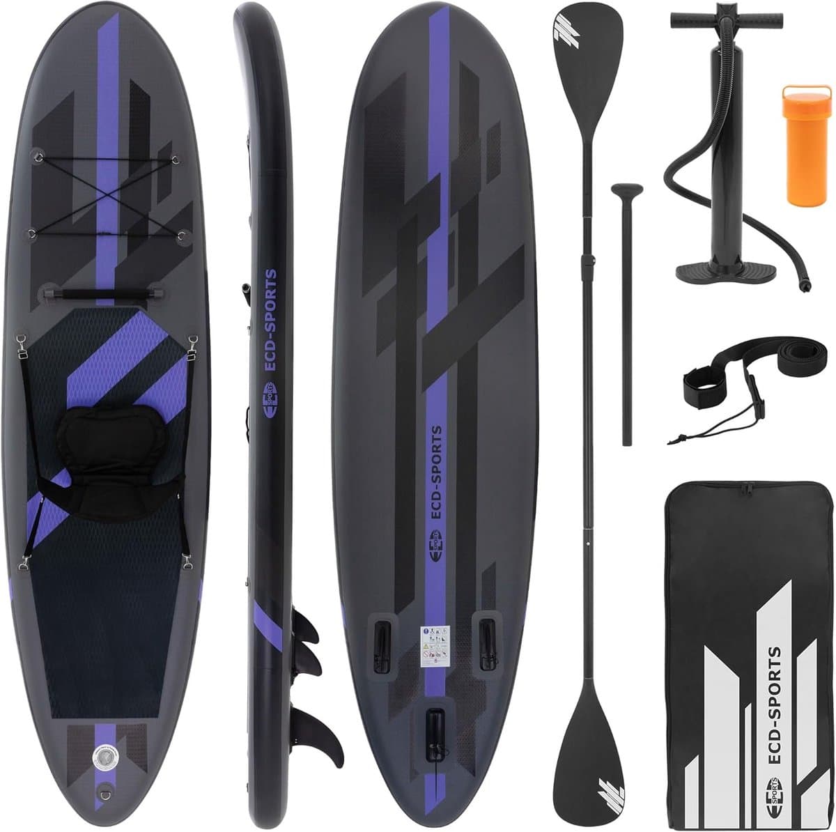 Opblaasbaar Stand Up met Kayak Seat Geschikt, 320×82 cm, max 150 kg