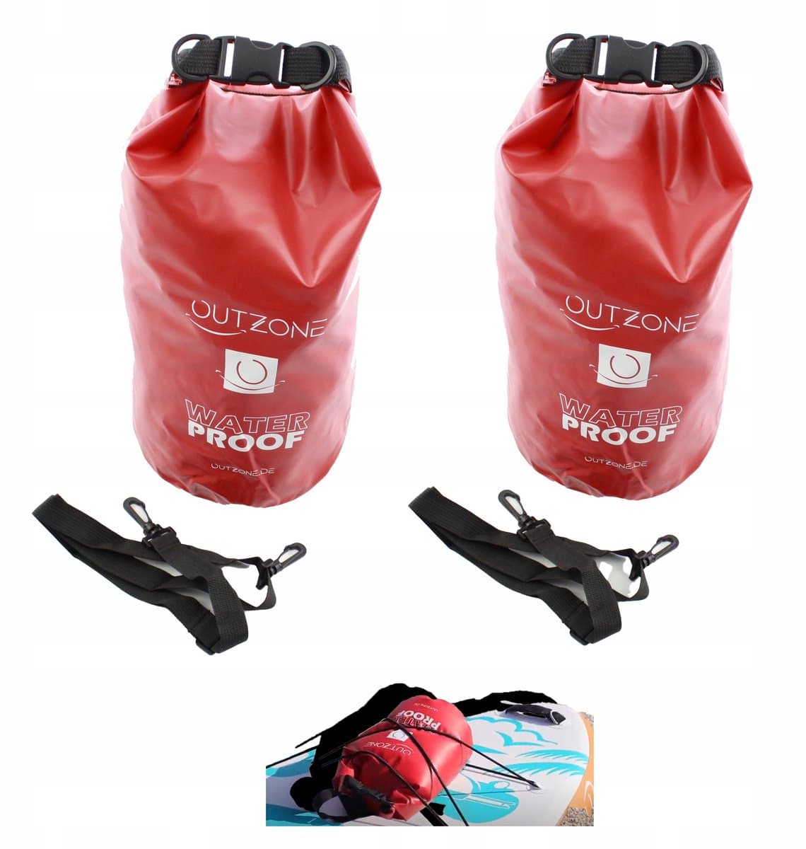 Onbekend 2x 10L Waterdichte Dry Bag Ideaal voor Kajak, SUP & Zeilen